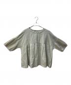 BASCOバスコ）の古着「リネンブラウス」｜ベージュ