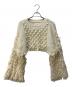 Acka（エーシーケーエー）の古着「fringe short knit」｜ベージュ