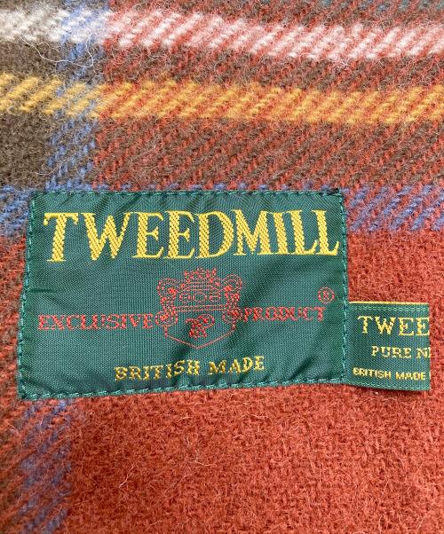 TWEEDMILL（ツイードミル）TWEEDMILL (ツイードミル) チェックマフラー レッドの古着・服飾アイテム