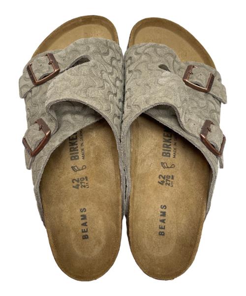 BIRKENSTOCK（ビルケンシュトック）BIRKENSTOCK (ビルケンシュトック) BEAMS (ビームス) Zurich BONE PATTERN ベージュ サイズ:27の古着・服飾アイテム