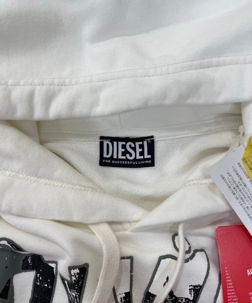 DIESEL（ディーゼル）DIESEL (ディーゼル) パーカー ホワイト サイズ:Lの古着・服飾アイテム
