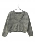 SandWaterrサンドウォーター）の古着「ダメージ加工Vネックセーター」｜グレー