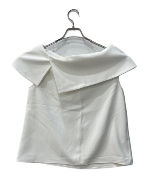 Noble（ノーブル）Noble (ノーブル) ソフトツイルケープブラウス ホワイト サイズ:サイズ表記なしの古着・服飾アイテム