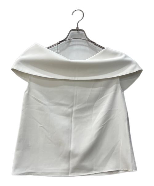 Noble（ノーブル）Noble (ノーブル) ソフトツイルケープブラウス ホワイト サイズ:サイズ表記なしの古着・服飾アイテム