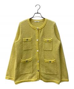 中古・古着通販】Rene (ルネ) ニットジャケット ネイビー サイズ:SIZE