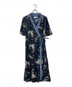 MUVEILミュベール）の古着「すずらんプリントワンピース」｜ネイビー