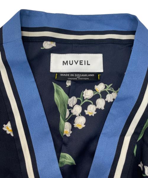 MUVEIL（ミュベール）MUVEIL (ミュベール) すずらんプリントワンピース ネイビー サイズ:36の古着・服飾アイテム