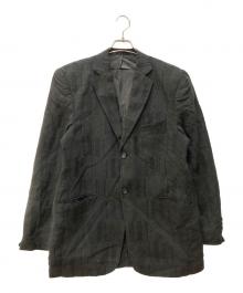 ARMANI EXCHANGE（アルマーニ エクスチェンジ）の古着「コットンリネンテーラードジャケット」｜ブラック