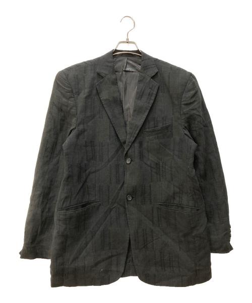 ARMANI EXCHANGE（アルマーニ エクスチェンジ）ARMANI EXCHANGE (アルマーニ エクスチェンジ) コットンリネンテーラードジャケット ブラック サイズ:Lの古着・服飾アイテム