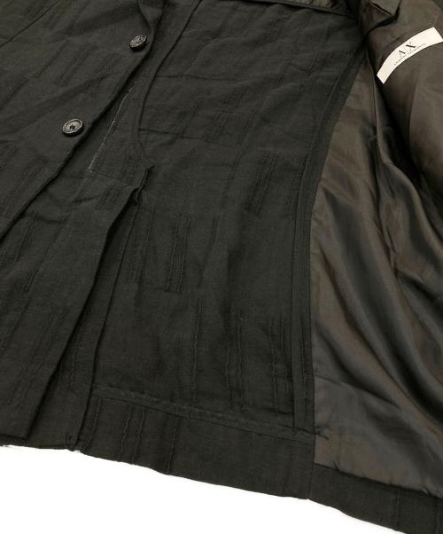 ARMANI EXCHANGE（アルマーニ エクスチェンジ）ARMANI EXCHANGE (アルマーニ エクスチェンジ) コットンリネンテーラードジャケット ブラック サイズ:Lの古着・服飾アイテム