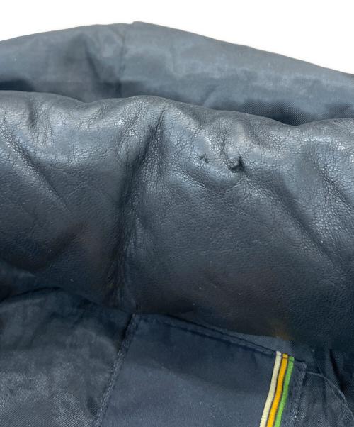 AVIREX（アヴィレックス）AVIREX (アヴィレックス) ラムレザーフーデッドダウンジャケット ブラック サイズ:Mの古着・服飾アイテム