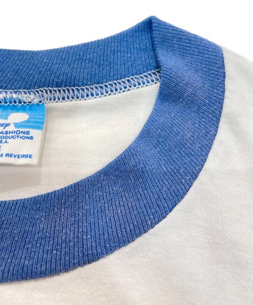 DISNEY（ディズニー）Disney (ディズニー) リンガーTシャツ ホワイト サイズ:Lの古着・服飾アイテム