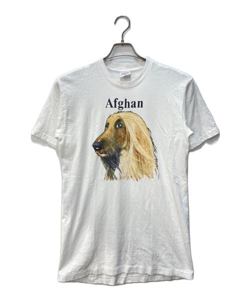 VOLUNTEER（ボランティア）VOLUNTEER (ボランティア) AfghanプリントTシャツ ホワイト サイズ:Mの古着・服飾アイテム