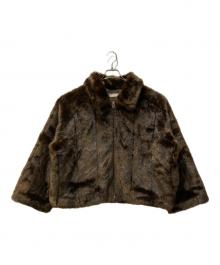 LEINWANDE（ラインヴァンド）の古着「フェイクファージャケット」｜ブラウン