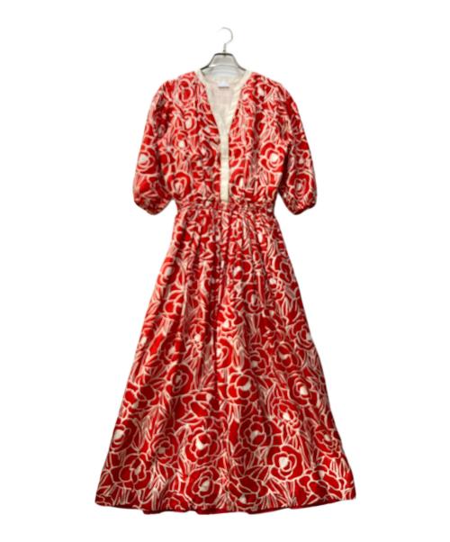 Cruciani（クルチアーニ）Cruciani (クルチアーニ) シルクワンピース レッド サイズ:38の古着・服飾アイテム