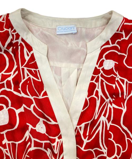 Cruciani（クルチアーニ）Cruciani (クルチアーニ) シルクワンピース レッド サイズ:38の古着・服飾アイテム