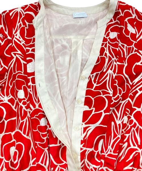 Cruciani（クルチアーニ）Cruciani (クルチアーニ) シルクワンピース レッド サイズ:38の古着・服飾アイテム
