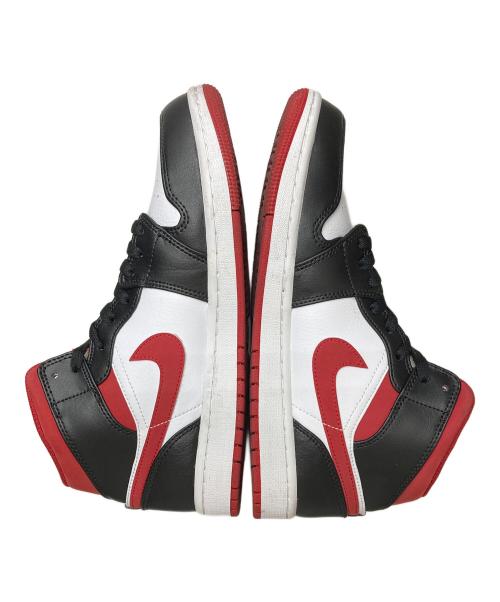 NIKE（ナイキ）NIKE (ナイキ) AIR JORDAN 1 MID ホワイト×ブラック サイズ:26.5の古着・服飾アイテム