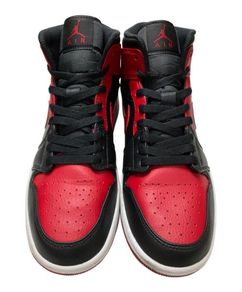 NIKE（ナイキ）NIKE (ナイキ) AIR JORDAN 1 MID レッド×ブラック サイズ:26.5の古着・服飾アイテム