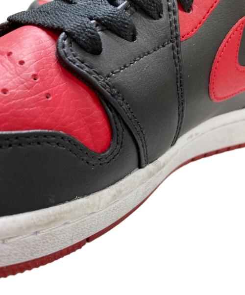 NIKE（ナイキ）NIKE (ナイキ) AIR JORDAN 1 MID レッド×ブラック サイズ:26.5の古着・服飾アイテム