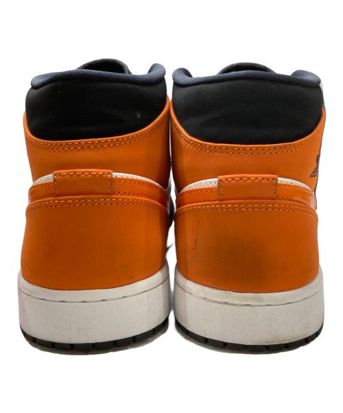 NIKE（ナイキ）NIKE (ナイキ) AIR JORDAN 1 MID SHATTERED BACKBOARD ブラック×オレンジ サイズ:26.5の古着・服飾アイテム