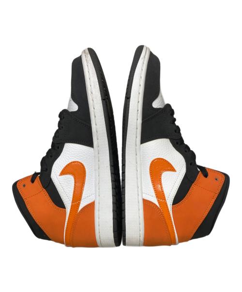 NIKE（ナイキ）NIKE (ナイキ) AIR JORDAN 1 MID SHATTERED BACKBOARD ブラック×オレンジ サイズ:26.5の古着・服飾アイテム