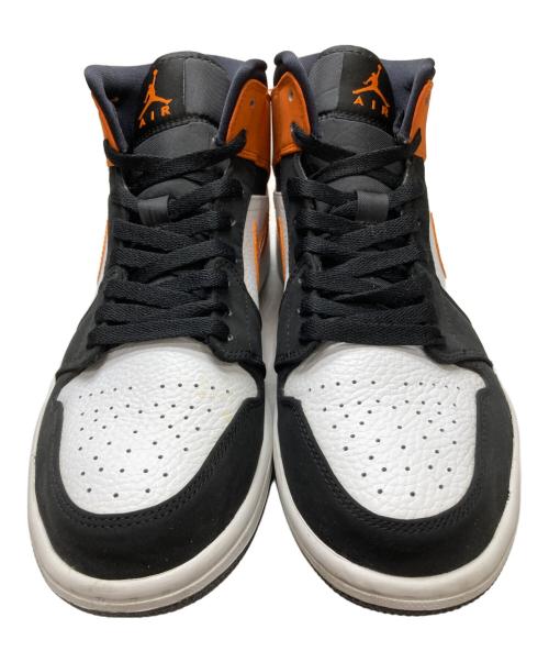 NIKE（ナイキ）NIKE (ナイキ) AIR JORDAN 1 MID SHATTERED BACKBOARD ブラック×オレンジ サイズ:26.5の古着・服飾アイテム