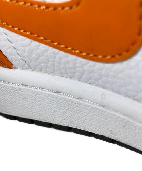 NIKE（ナイキ）NIKE (ナイキ) AIR JORDAN 1 MID SHATTERED BACKBOARD ブラック×オレンジ サイズ:26.5の古着・服飾アイテム