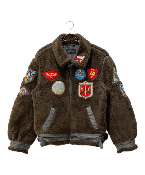 AVIREX（アヴィレックス）AVIREX (アヴィレックス) TOP GUN RETRO BOA B-3 フライトジャケット ブラウン サイズ:２ＸＬの古着・服飾アイテム