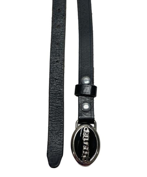 DSQUARED2（ディースクエアード）DSQUARED2 (ディースクエアード) ロゴ入りレザーベルト ブラックの古着・服飾アイテム