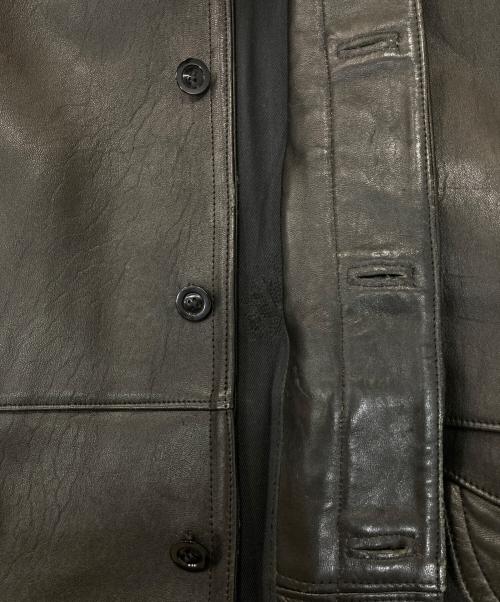 IMPERCUIR GRAULHET GVF（ジーブイエフ）IMPERCUIR GRAULHET GVF (ジーブイエフ) ファイヤーマンレザージャケット ブラック サイズ:不明の古着・服飾アイテム