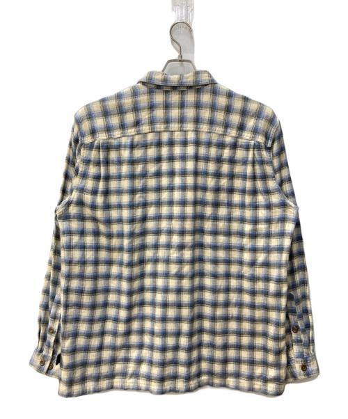 Patagonia（パタゴニア）Patagonia (パタゴニア) ネルシャツ ホワイト×ブルー サイズ:XLの古着・服飾アイテム