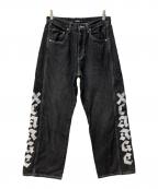 X-LARGEエクストララージ）の古着「デニムパンツ」｜ブラック