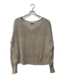 CHAOS（カオス）の古着「ストラドリネンニットプルオーバー」｜ベージュ