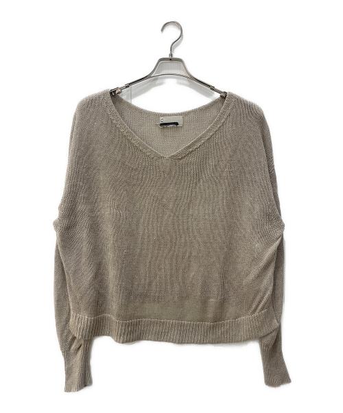 CHAOS（カオス）CHAOS (カオス) ストラドリネンニットプルオーバー ベージュ サイズ:Fの古着・服飾アイテム