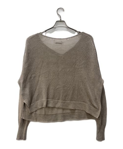 CHAOS（カオス）CHAOS (カオス) ストラドリネンニットプルオーバー ベージュ サイズ:Fの古着・服飾アイテム