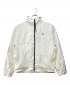 LACOSTEラコステ）の古着「アシンメトリーパッチワークトラックジャケット」｜ホワイト