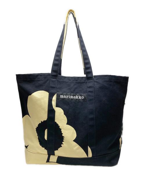 marimekko（マリメッコ）marimekko (マリメッコ) Peruskassi Juhla Unikko ブラック×イエローの古着・服飾アイテム