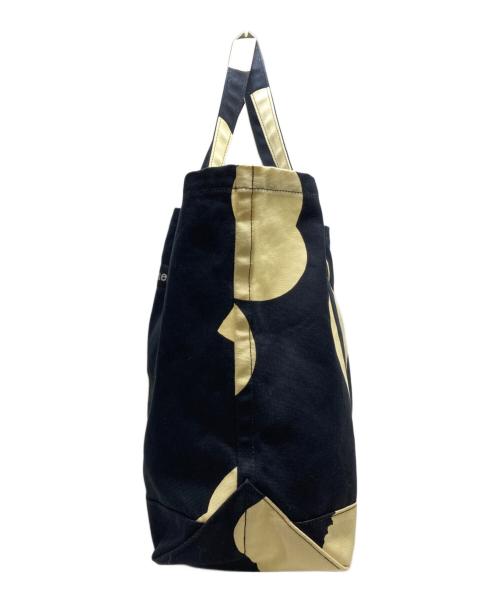 marimekko（マリメッコ）marimekko (マリメッコ) Peruskassi Juhla Unikko ブラック×イエローの古着・服飾アイテム