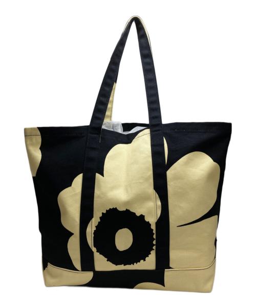 marimekko（マリメッコ）marimekko (マリメッコ) Peruskassi Juhla Unikko ブラック×イエローの古着・服飾アイテム