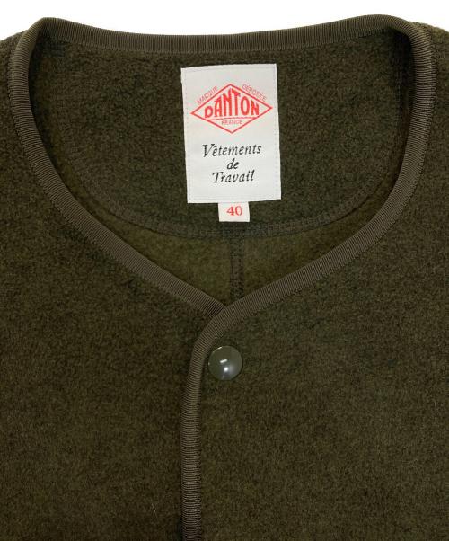 DANTON（ダントン）DANTON (ダントン) ノーカラーフリースジャケット オリーブ サイズ:40の古着・服飾アイテム