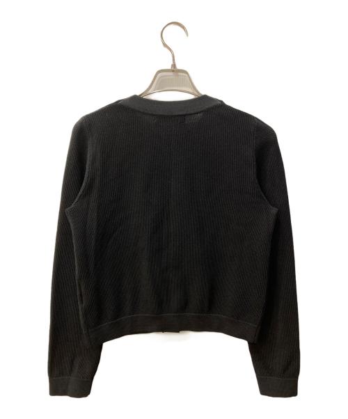 M-PREMIER（エムプルミエ）M-PREMIER (エムプルミエ) ゴールドボタンニットジャケット ブラック サイズ:34Pの古着・服飾アイテム