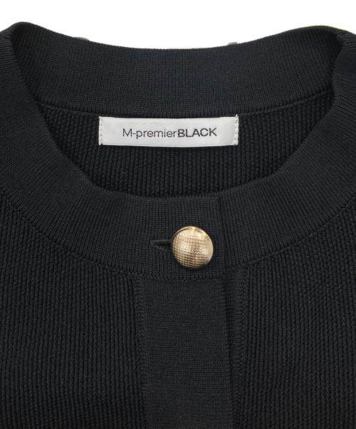 M-PREMIER（エムプルミエ）M-PREMIER (エムプルミエ) ゴールドボタンニットジャケット ブラック サイズ:34Pの古着・服飾アイテム