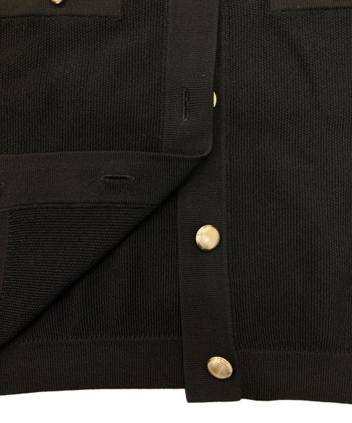 M-PREMIER（エムプルミエ）M-PREMIER (エムプルミエ) ゴールドボタンニットジャケット ブラック サイズ:34Pの古着・服飾アイテム