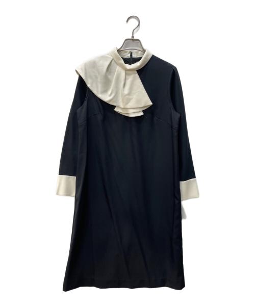 CELFORD（セルフォード）CELFORD (セルフォード) アシメフリルカラーワンピース ネイビー サイズ:38 未使用品の古着・服飾アイテム