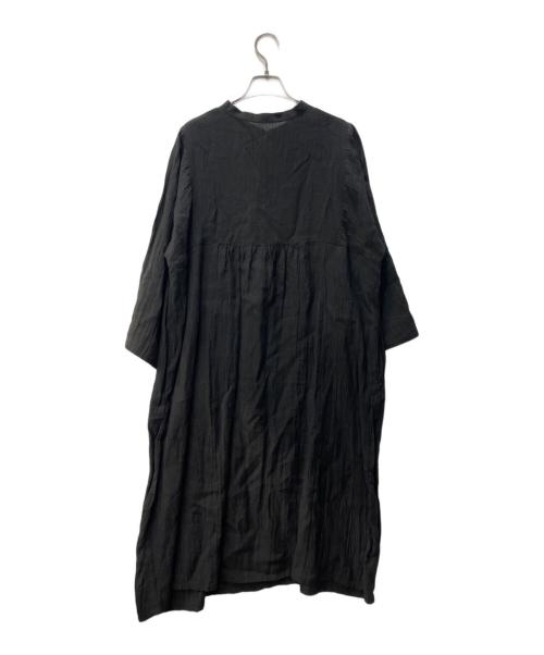 YARRA（ヤラ）YARRA (ヤラ) リネンブラウスワンピース ブラック サイズ:FREEの古着・服飾アイテム