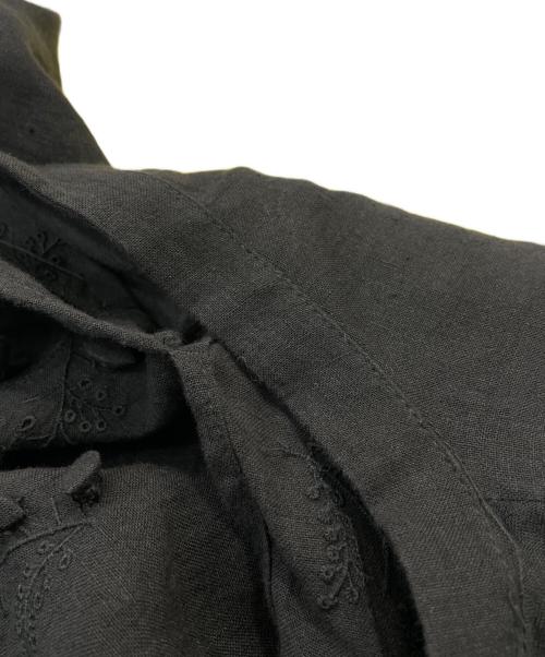 YARRA（ヤラ）YARRA (ヤラ) リネンブラウスワンピース ブラック サイズ:FREEの古着・服飾アイテム