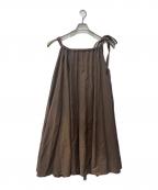 THE FACTORYザ ファクトリー）の古着「リネンキャミソールワンピース」｜ブラウン
