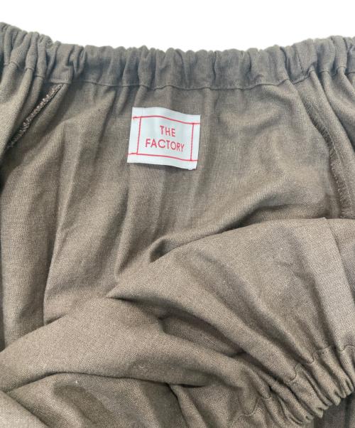 THE FACTORY（ザ ファクトリー）the factory (ザ ファクトリー) リネンキャミソールワンピース ブラウン サイズ:サイズ表記無しの古着・服飾アイテム