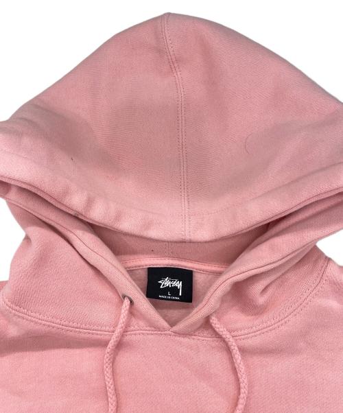stussy（ステューシー）stussy (ステューシー) ロゴパーカー ピンク サイズ:Lの古着・服飾アイテム